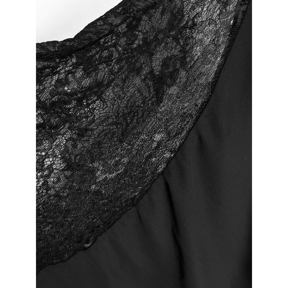 Womens Fame And Partners Chantilly Halter Floor Length Backless Black Lace Dress - Picture 8 of 13